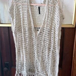 Beige Knit Sleeveless Top